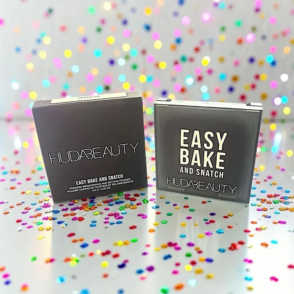HUDA BEAUTY Easy Bake & Snatch Pressed Brightening Powder PEACH PIE NIB 0.29 oz